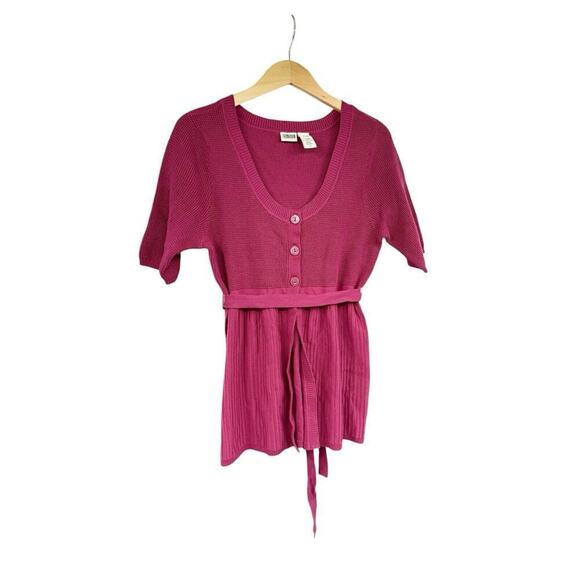 Route 66 Y2K Style Babydoll Style Sweater Top Burgundy Womens Large - Picture 2 of 7